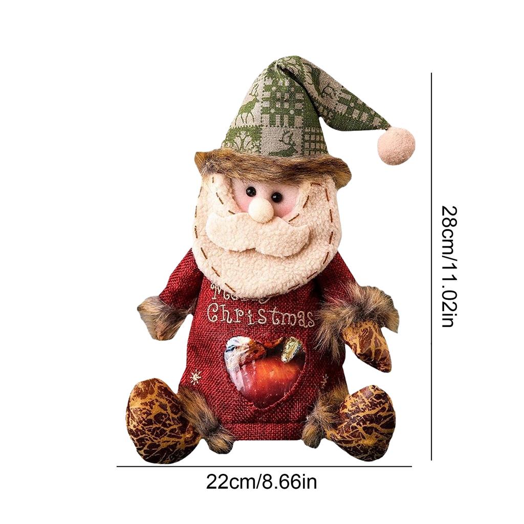 Christmas Gift Bags Zipper Design,Reusable 2025 New 3D Christmas Doll Gift Bags, Santa Snowman Deer Shaped Apple Candy Bags