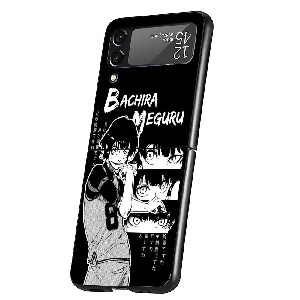 Чехол для телефона Blue Lock Бачира Мегуру для Samsung Galaxy Z Flip 7 6 5 4 3 5G Flip7 Flip6 Flip5 Flip4 Flip3 Черный Fundas Shel