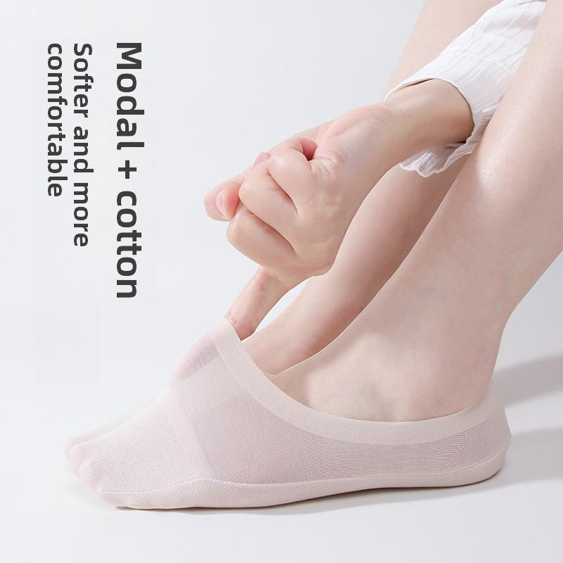 5 пар летних носков-лодочек, тонкие, дышащие, нескользящие, с невидимыми носками, женские носки с неглубоким носком