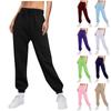 Women's Fashion Sport Solid Color Drawstring Pocket Casual Sweatpants Pants