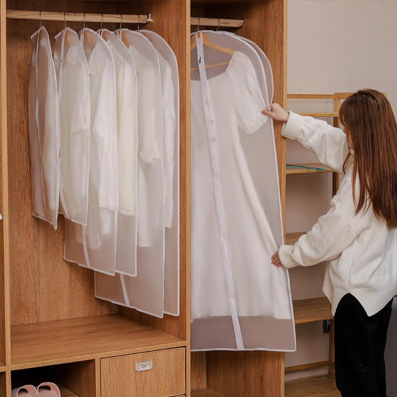 1 шт. PEVA прозрачный чехол для одежды, пылезащитный чехол для домашнего пальто, костюма, пылезащитный чехол для одежды, пылезащитная сумка-органайзер