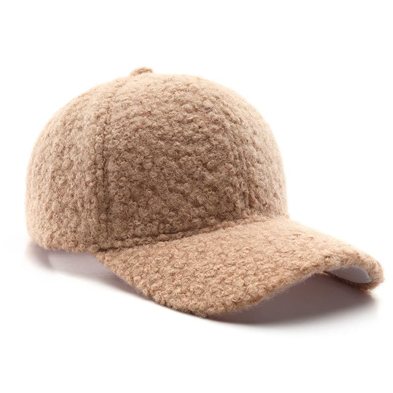 Шапка женская осенне-зимняя однотонная легкая плюшевая бейсболка для мужчин для путешествий солнцезащитный козырек теплая кепка