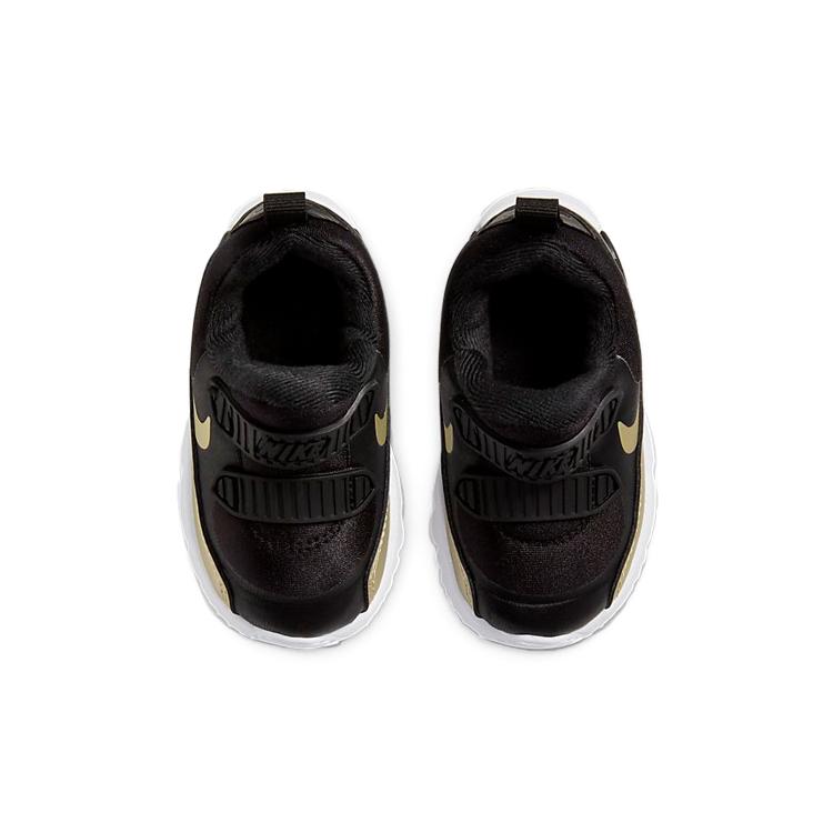 Nike Air Max 90 Tiny BT Низкие Кроссовки для Малышей Черный Золотой Младенцы и Малыши DC9201-091