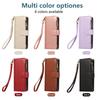 Zipper Cards Bag Wallet Leather Case For Samsung Galaxy Z Fold 7 6 5 4 3 5G Fold7 Fold6 Fold5 Long Lanyard Crossbody Stand Cover