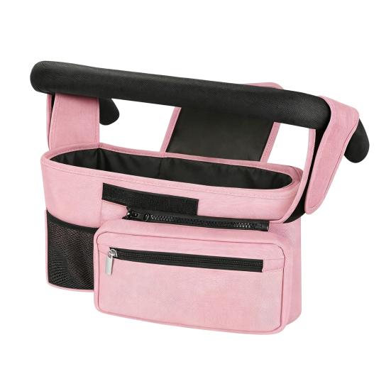 Stroller Storage Bag, for with Adjustable Straps, Waterproof Oxford Fabric Multi-Compartment Organize, for Baby Bottles Diapers Keys