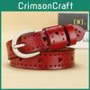 Heart Pure Shape Color Girl Leather Belt Vintage Durable Alloy Buckle Decoration