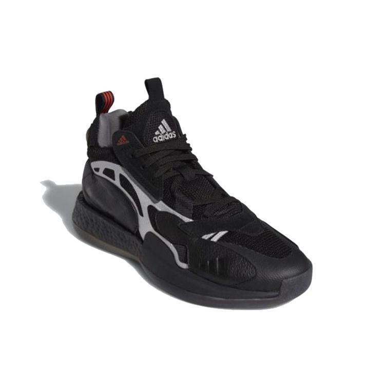 Adidas ZoneBoost 'Core Black' (Unisex) Core Black / Active Red / Grey Four Vintage Basketball Shoes EG5760