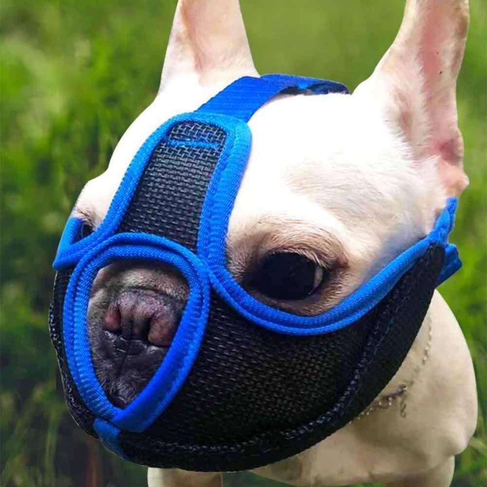 Adjustable Buckle Dog Mouth Cover Soft Mesh Bulldog Mouth Mask Pet Mouth Cover  Outdoor Activities
