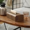 Walnut Wood Tissue Box Simple Wooden Paper Tray Napkin Paper Box Living Room Household Paper Storage Box