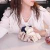 Сладкая французская ретро-рубашка с длинным рукавом и рюшами из ацетата 2025