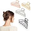 New Women Fashion Gold Hollow Geometric Metal Hair Claw Headband Hair Clips Barrette Hairpin Hair Crab Hair Accessories