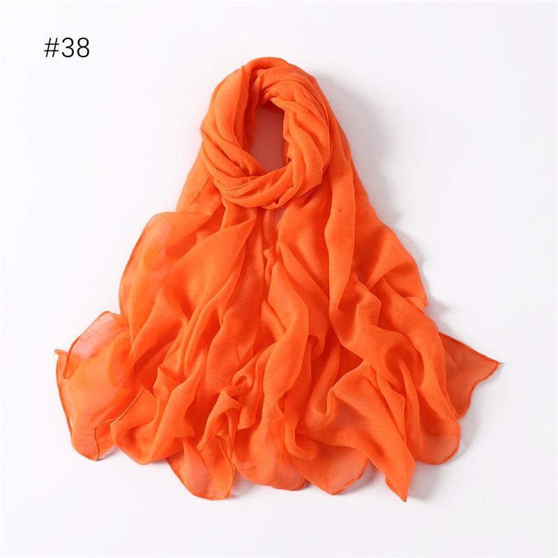 58 Colors Women Candy Color Voile Scarf Plain Solid Pashmina Female Warm Cotton Viscose Scarves Blanket Shawls And Wraps Bufanda