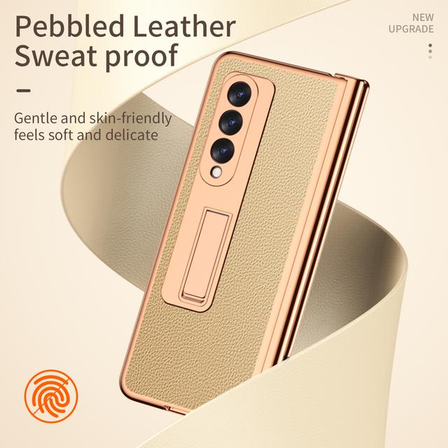 Матовый кожаный чехол с полной защитой для Samsung Galaxy Z Fold4 5g Fold 4 Fold3 Fold2 Fold 3 2, чехлы из закаленного стекла