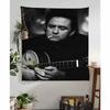 Rock Music Band Star Johnny Cash Black White Hanging Bohemian Tapestry Bohemian Wall Tapestries Mandala Kawaii Room Decor