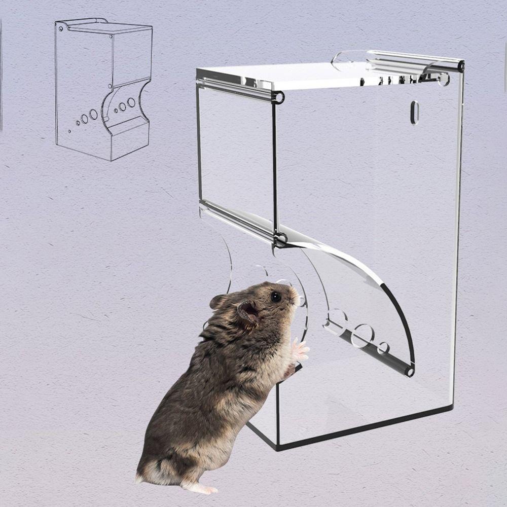 Plastic Hamster Automatic Feeder Hangable Guinea Pig Food Dish Hamster Feeding Bowl  Guinea Pig