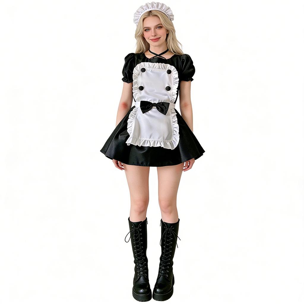 Red Sexy Princess Dress Halloween Costume Maid Dress Cos Maid Show Cosplay Lolita