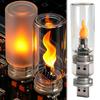 Портативная стеклянная USB LED лампа ABS 5V USB Автомобильная атмосферистая лампа Тип пламени Мерцающий свет свечи Салон автомобиля