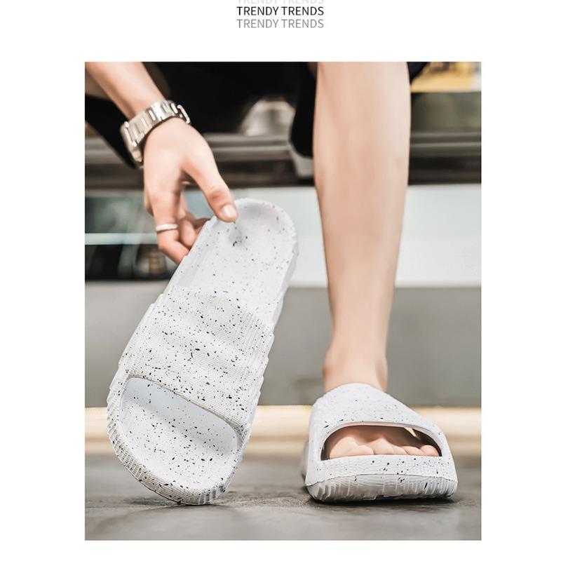 Мужские шлепанцы с толстой подошвой 4 см, облачный комфорт, нескользящие, с брызгами, повседневные