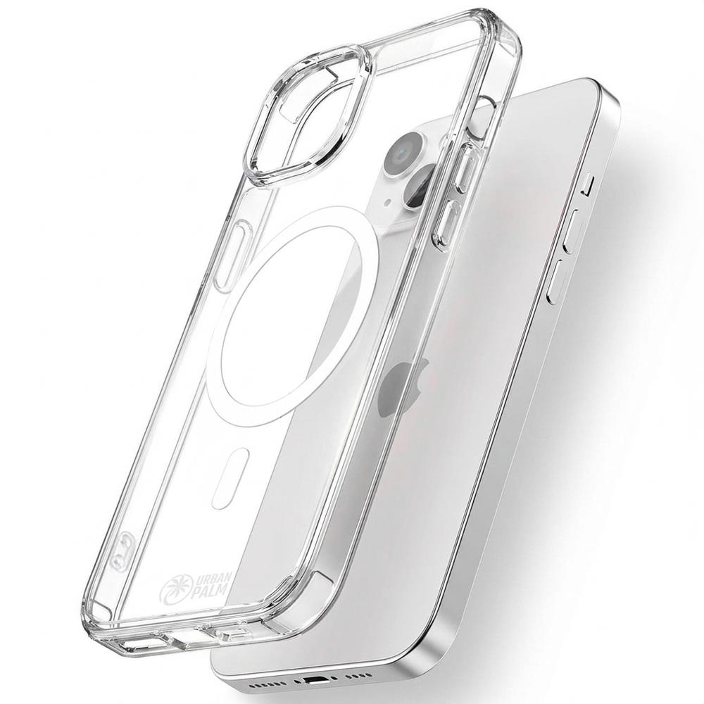 UrbanPalm iPhone 15 Case, MagSafe-Resistant, Clear