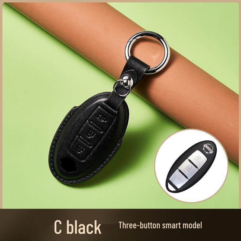 Ключница из коровьей кожи растительного дубления для ключа от автомобиля New Sylphy Murano, ручная работа, дизайн с пряжкой для мужчин
