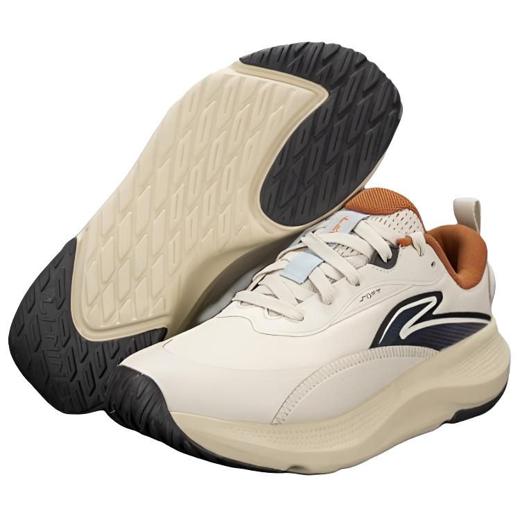 Li Ning Sports Удобные Амортизирующие Дышащие Низкие Повседневные Кроссовки Мужские Повседневные Кроссовки Коричневые AGLV177-3