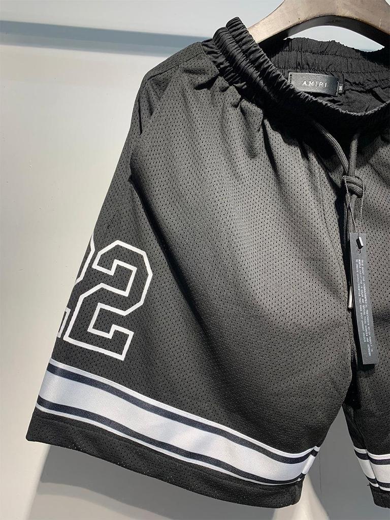 Мужская футболка American Trend Mesh с круглым вырезом и коротким рукавом, с принтом буквы «22»