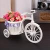 Bicycle Flower Basket Desktop Decoration Ornaments Tricycle Plastic White Vase Flower Storage Home Wedding Party DIY Decoration
