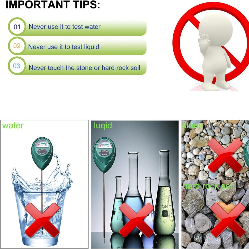 Длиннозондный глубокопроникающий измеритель влажности почвы, датчик-индикатор мониторинга воды, гигрометр для комнатных растений в больших горшках, цветов, садоводства, сельского хозяйства