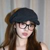 New Breathable Striped Berets Short Brim Adjustable Octagonal Hat Newsboy Cap Japanese Style