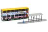 Tiny City 1/110 Leyland Olympian CMB 11m 60th Anniversary Double-Decker Bus with Bus Stop (FV6607)