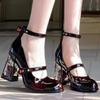 2024 Новые Летние Женские Элегантные Туфли-лодочки на Высоком Каблуке Женские Удобные Однотонные Дизайнерские Туфли с Ремешками на Щиколотке Обувь для Женщин