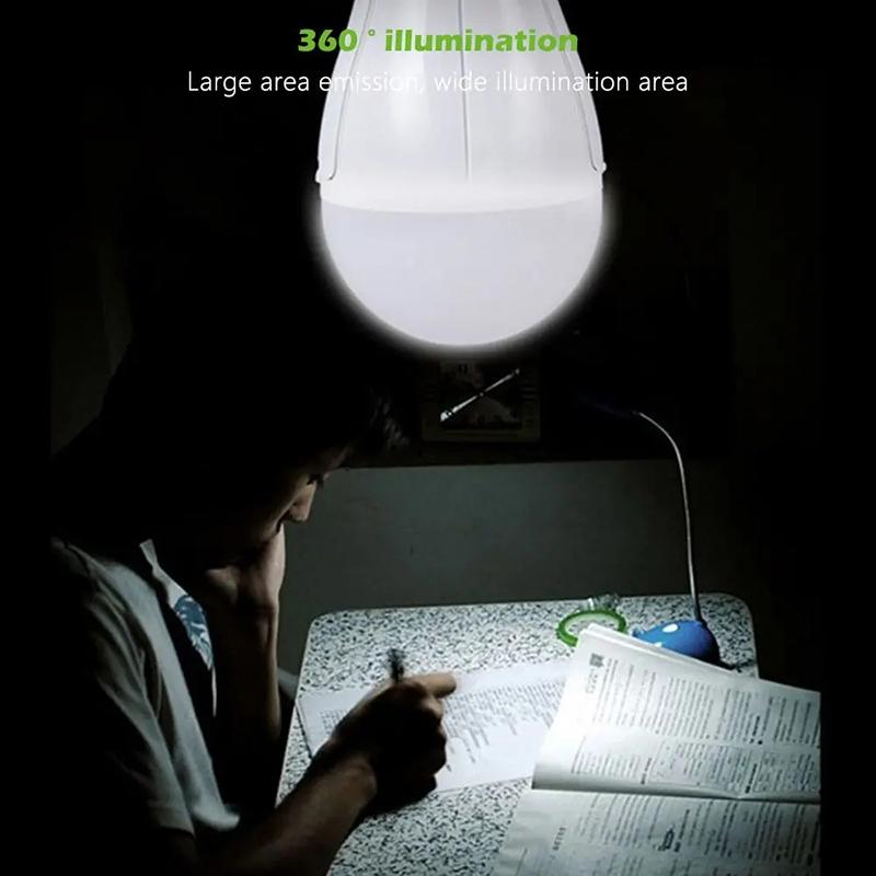 Led Type-C Rechargeable Light Bulb E27 20W 85-265V Emergency Bulb Hanging Camping Lamp For Tent Home Power Failure Porch