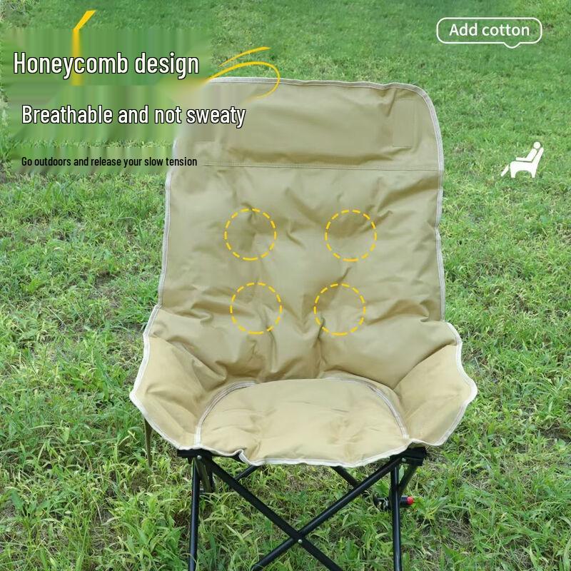 Outdoor Folding Padded Reclining Moon Chair