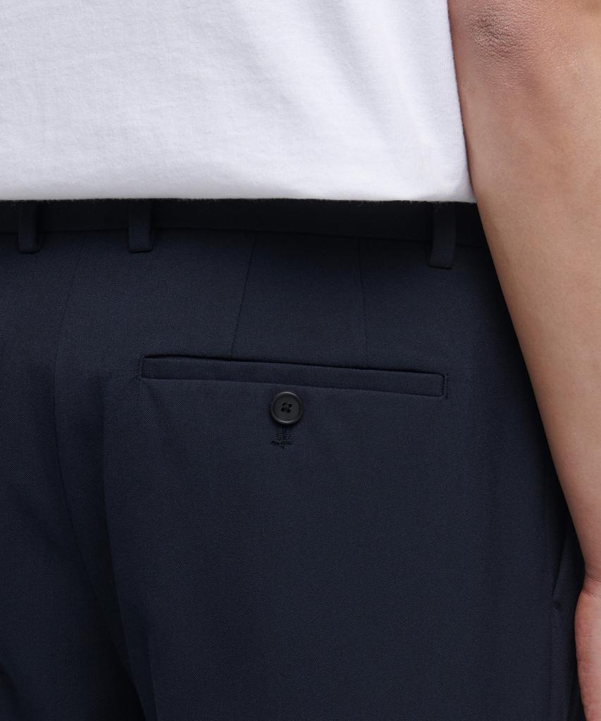 MUSINSA STANDARD Wide Hidden Banding Crop Slacks [Navy]