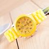 New Simple Silicone Brand Casual Quartz Watch Women Crystal Silicone Geneva Watches Wrist Watch for Girl