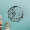 Внутренняя гостиная Домашний декор Лунная тема Черная настенная скульптура Готическая абстрактная железная настенная скульптура Черная лунная настенная скульптура
