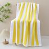 Thickened Beach Towel Contrast Color Stripe Extra Quick Absorbent Lightweight Throw Blanket