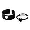 2Pcs/Set Adjustable Couple Rings Heart/Moon/Star/Dolphin Shape Jewelry Creative Exquisite Open Rings for Gifts