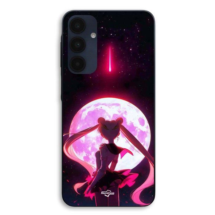 Coque de téléphone - MANIACASE - Samsung Galaxy A25 - Silicone TPU - Noir - Sailor moon pleine lune comète