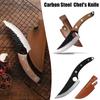 Japanese Knife Carbon Steel Meat Knife With Wooden Handle Full Tang Chef's Knife