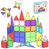 PicassoTiles Set of Magnetic Building Clear Magnetic 3D Building Blocks for Construction Playboards Unlock Your and More 60-Piece Tiles, - Creativity,