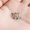 1PC Steel Crystal Gem Eyebrow Ring Tragus Helix Rook Earring Piercings Curved Banana Piercing Lip Helix Rings Jewelry 16G