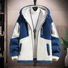 Lamb Fleece Hooded Jacket Men's Winter Loose Fashion Thickened Polar Fleece Men's Jacket