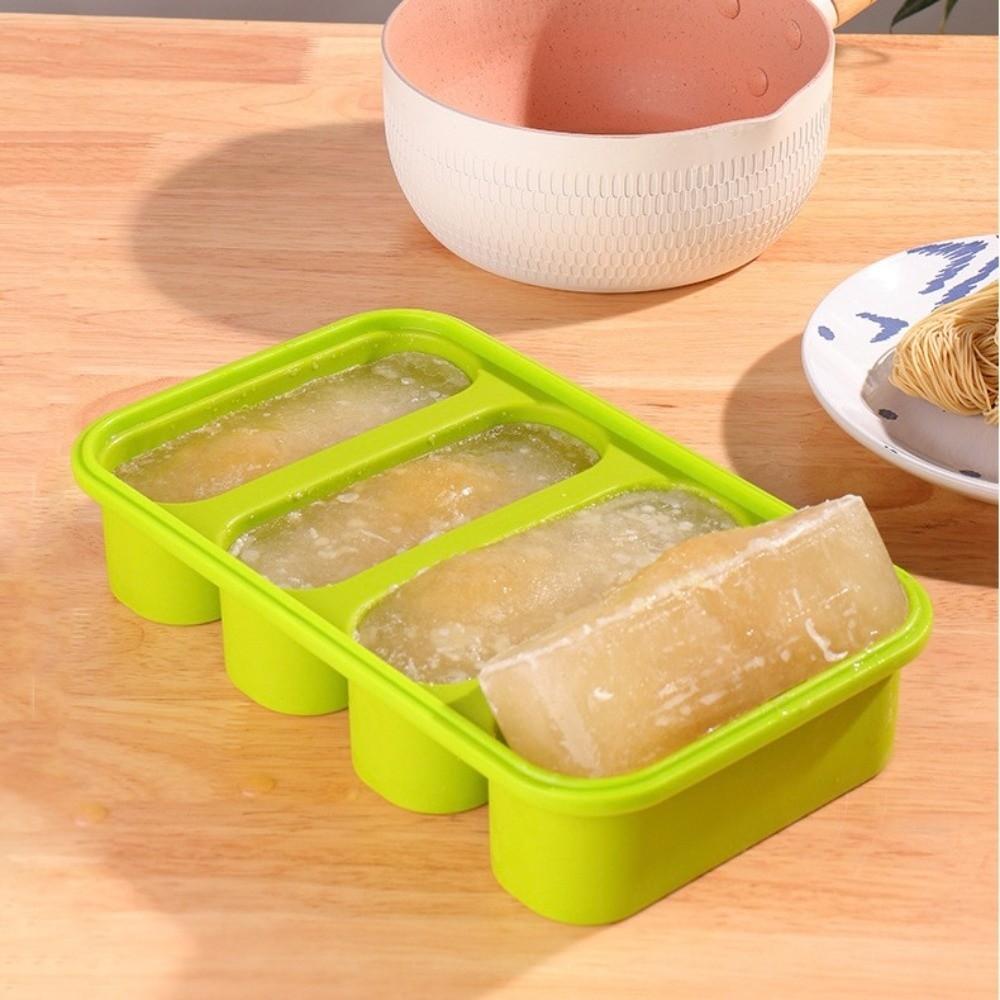 With Lid Freezer Soup Tray Silicone Food Meal Molds Multipurpose Soup Ice Cube Molds Soup Storage