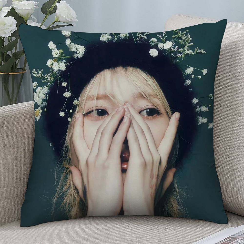 Kpop I-IU Милая наволочка Короткий плюш Двусторонняя печать Квадратные наволочки для диванных подушек Домашний декор для подушек