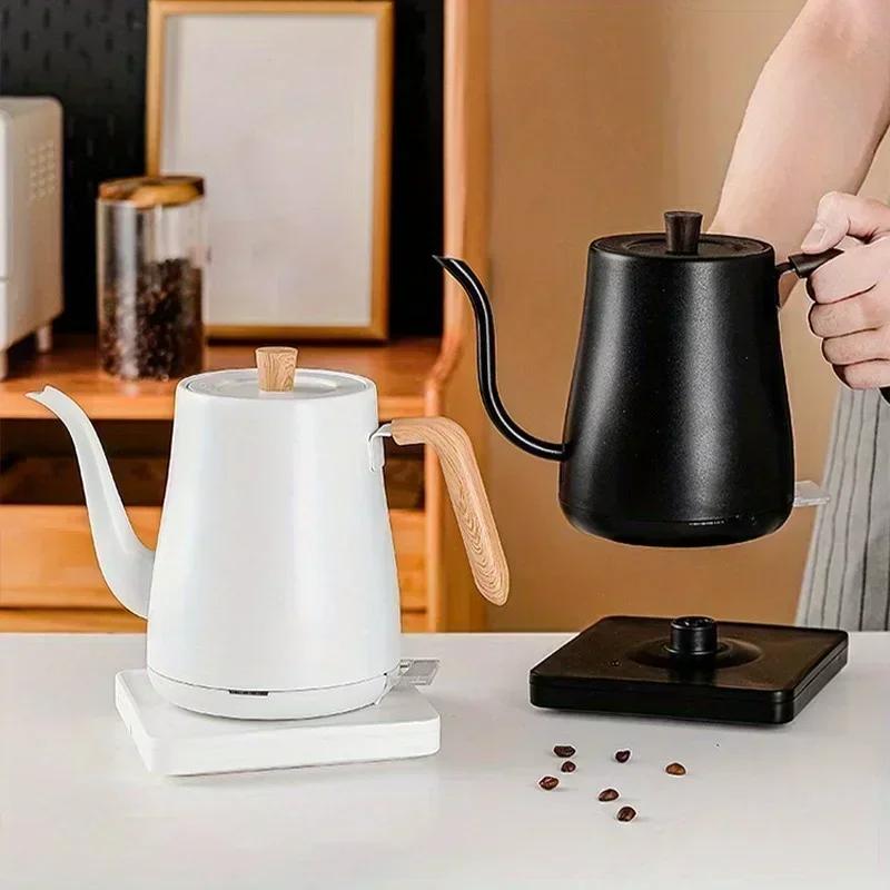 220V Portable Kettle Slender Mouth Pot 1000W Goose Neck Electric Kettle 0.8L Coffee Pot Electric Water Heater Tea Pot Baby Milk