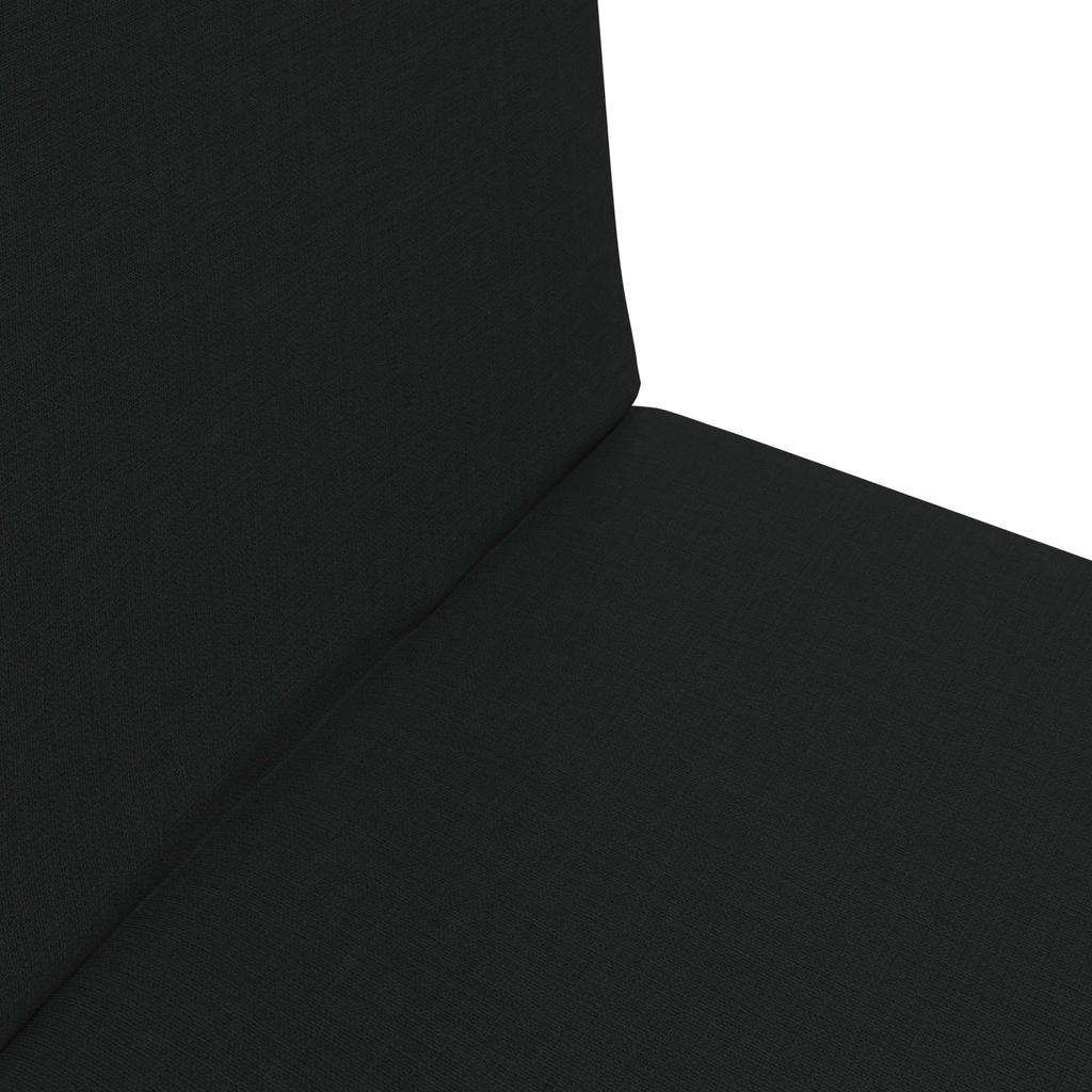 Adjustable Floor Armchair Black Fabric