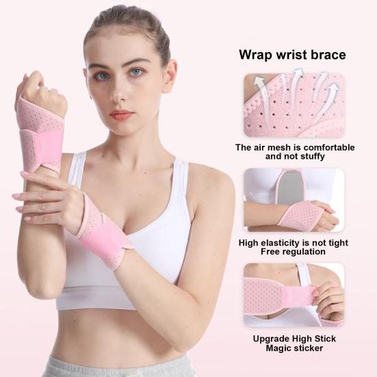 Спортивный браслет, бандаж на запястье с застежкой, регулируемая дышащая ткань, компрессионная поддержка, повязка на запястье, поддержка суставов для фитнеса, защита запястья