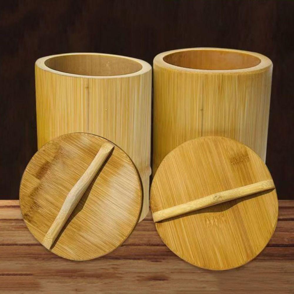 Reusable Bamboo Cooking Pot Natural Steaming Rice Container Bamboo Steamer Rice Bucket Commercial
