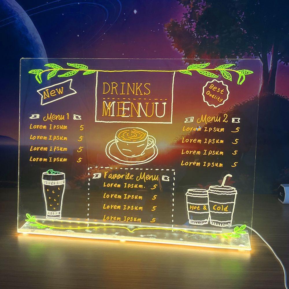 Сделай сам стираемую магнитную светодиодную акриловую доску для сообщений, ночник